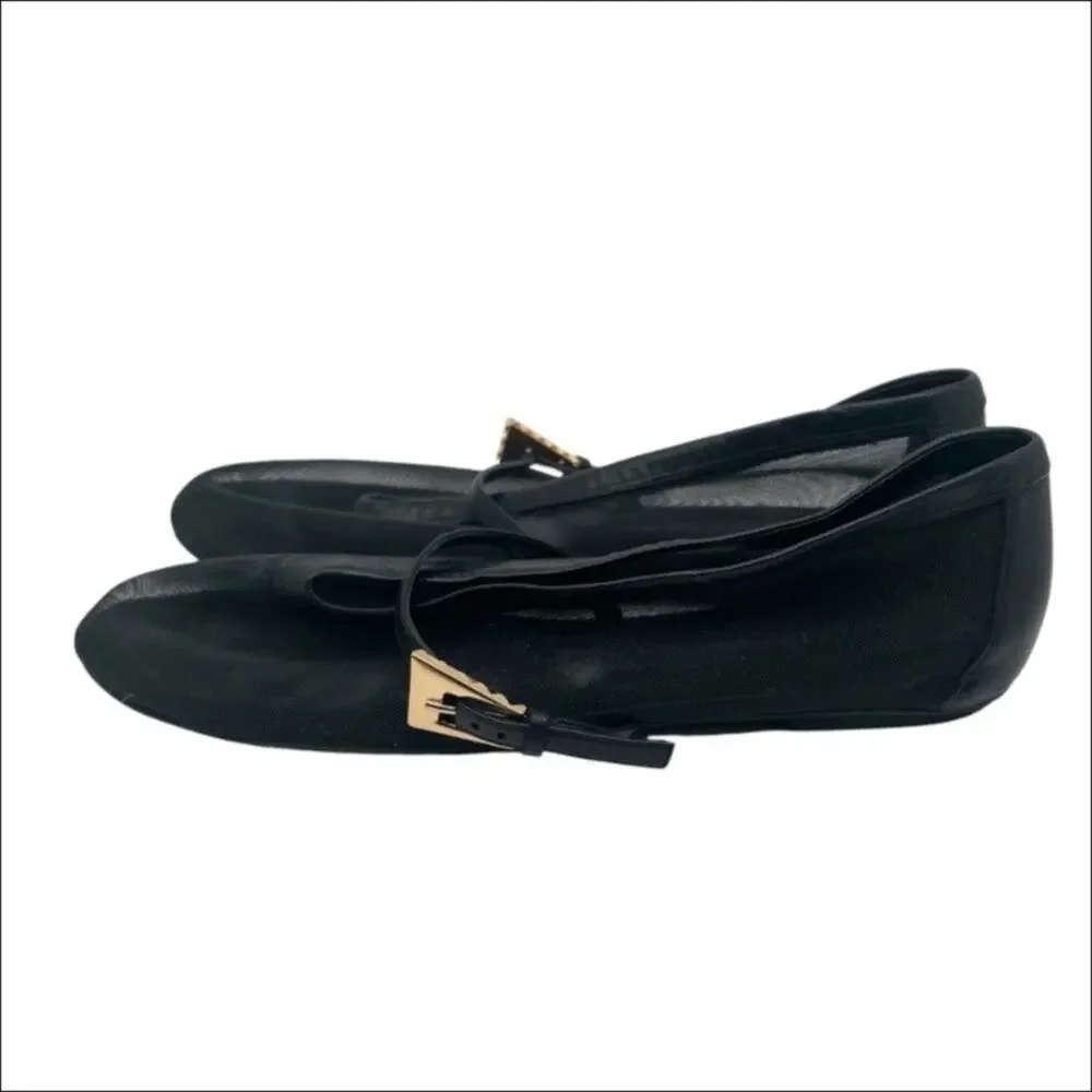 Schutz Sylvie Mesh Ballet Flats in Black Size 9.5